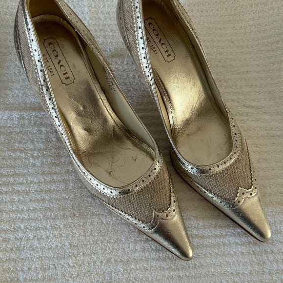 Coach Shoes - Coach dress shoes, leather and cloth, size 8